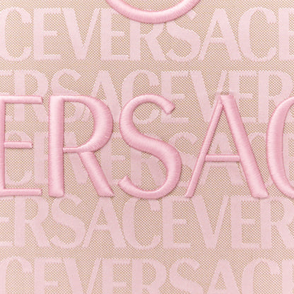 Versace Jacquard Canvas Large Allover Medusa Tote Baby Pink Beige 8 of 10