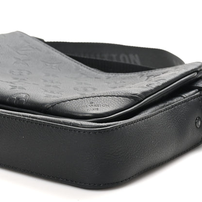 Louis Vuitton Calfskin Monogram Shadow Trio Messenger Black 10 of 10