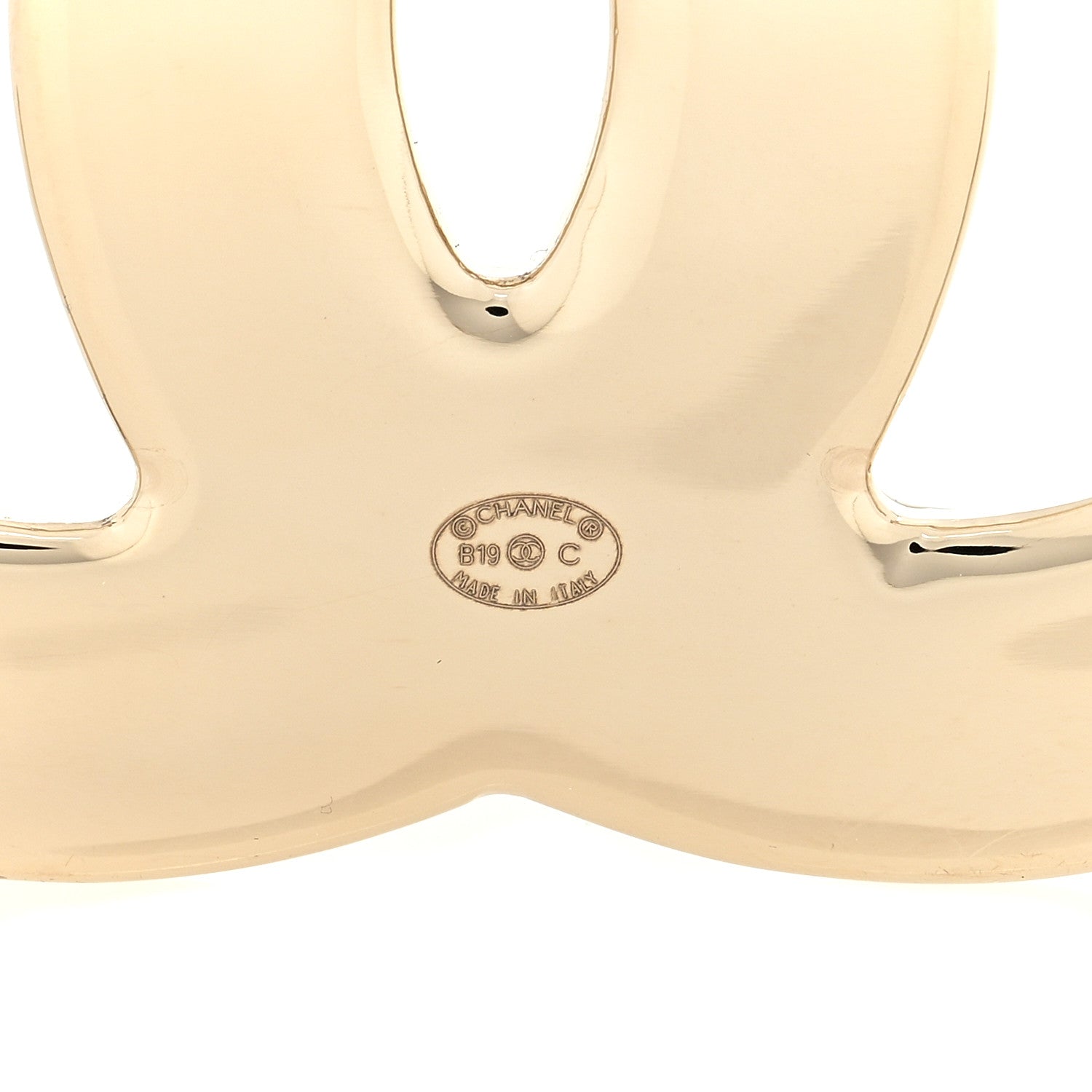 Chanel Crystal Enamel CC Brooch White Grey 3 of 3