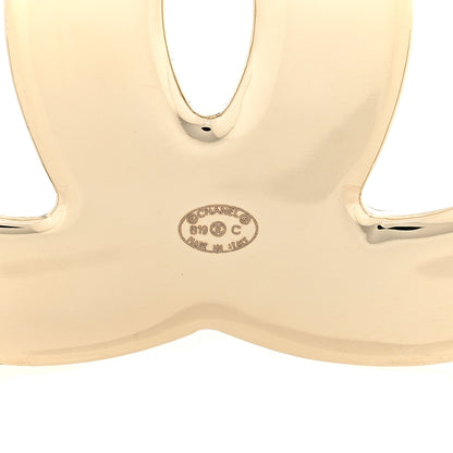 Chanel Crystal Enamel CC Brooch White Grey 3 of 3