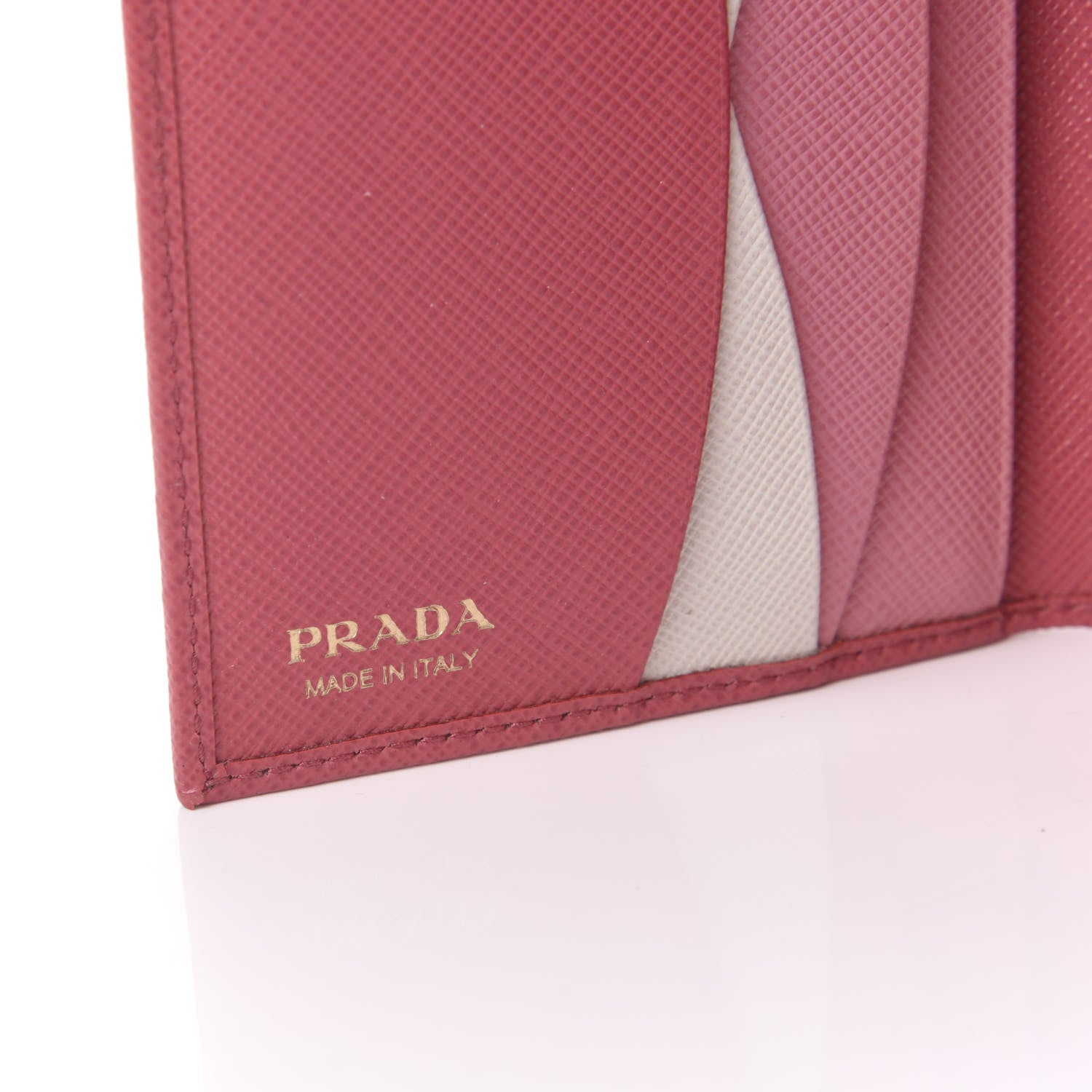 Prada Saffiano Multicolor Compact Wallet Peonia Begonia 8 of 10