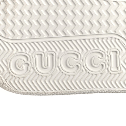 Gucci Dali Soft Calfskin Technical Jersey Knit GG Monogram Ankle Boots 35 White Great White Black 7 of 9