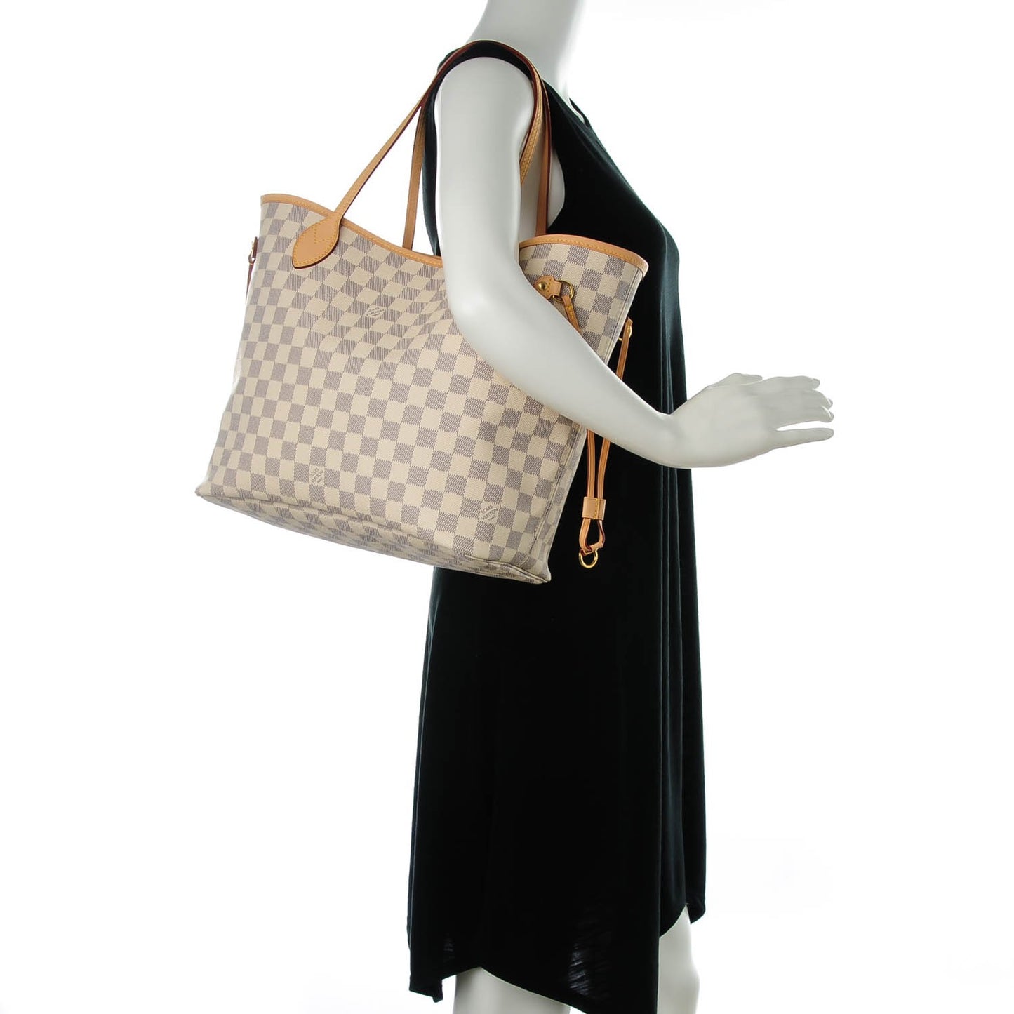 Damier Azur Neverfull MM Rose Ballerine