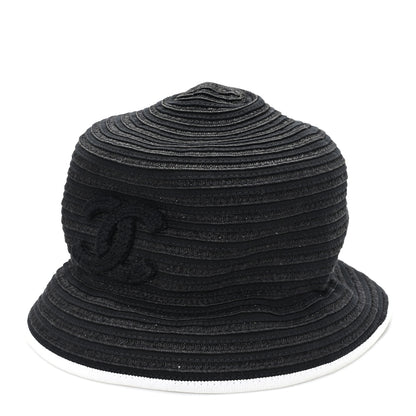 Chanel Cotton Viscose CC Bucket Hat M Black 1 of 8
