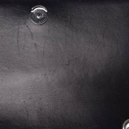 Saint Laurent Ostrich Calfskin Embossed Small Monogram Kate Satchel Black 10 of 14