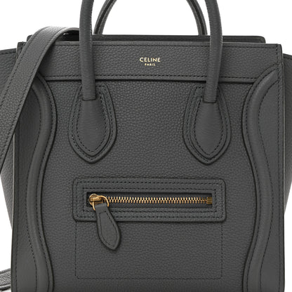 Celine Baby Drummed Calfskin Nano Luggage Kohl 9 of 11