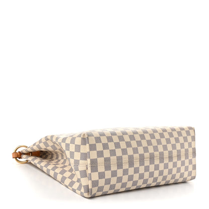 Louis Vuitton Damier Azur Graceful MM Rose Ballerine 4 of 11