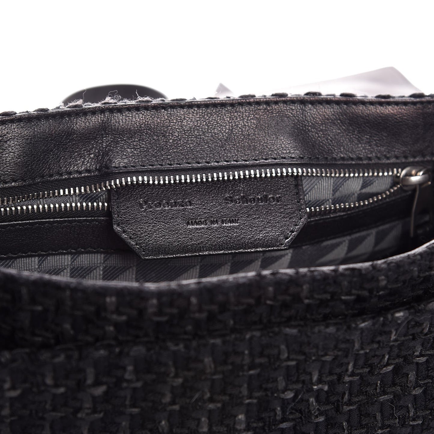 Lorma Tweed Lambskin Tiny PS1 Satchel Black