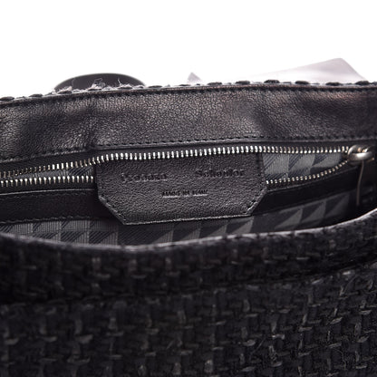 Proenza Schouler Lorma Tweed Lambskin Tiny PS1 Satchel Black 7 of 8