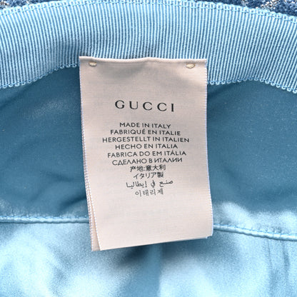 Gucci Canvas Lame GG Monogram Bucket Hat S Light Blue Silver 8 of 8