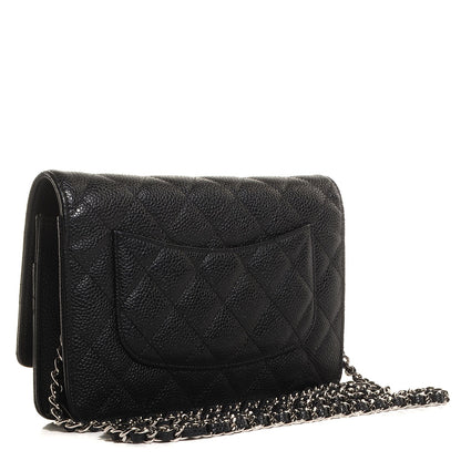 Chanel Caviar Quilted Wallet On Chain WOC Black 3 of 8