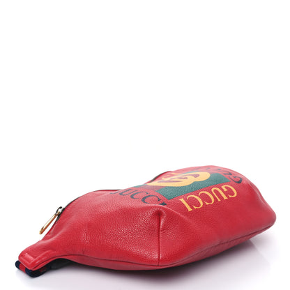 Gucci Grained Calfskin Logo Belt Bag Hibiscus Red 4 of 9