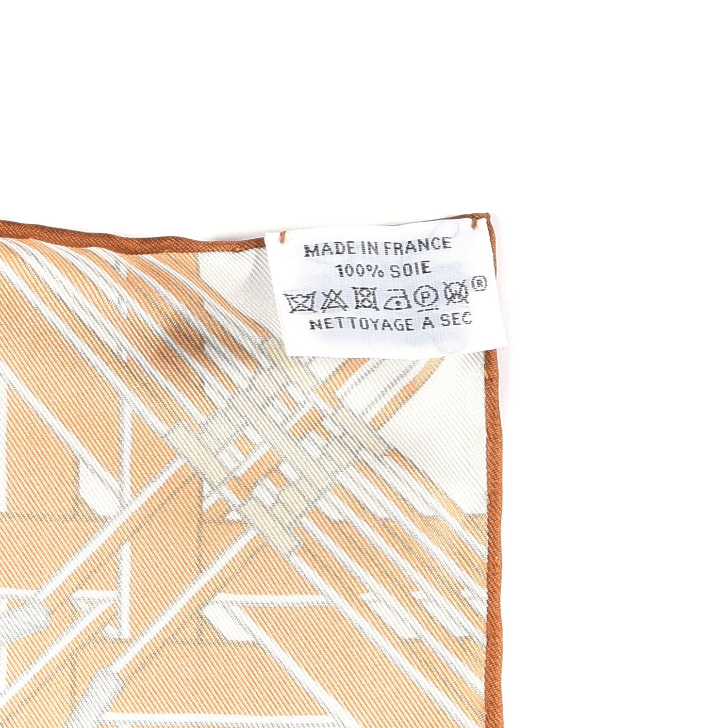 Hermes Silk Masan & Masan Scarf 90 White Beige Gris 3 of 3