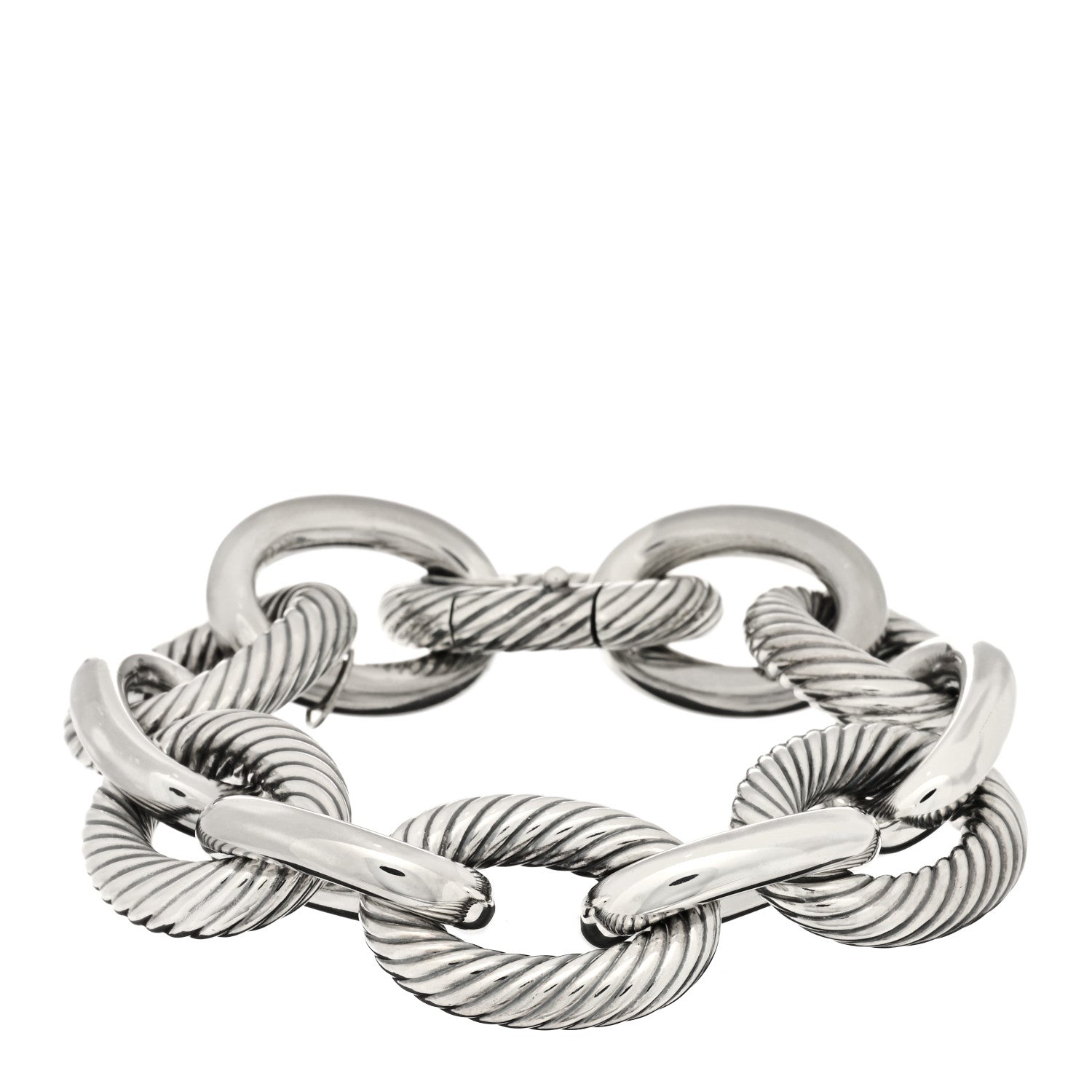 David Yurman Sterling Silver 22mm Oval Link Bracelet 1 of 3