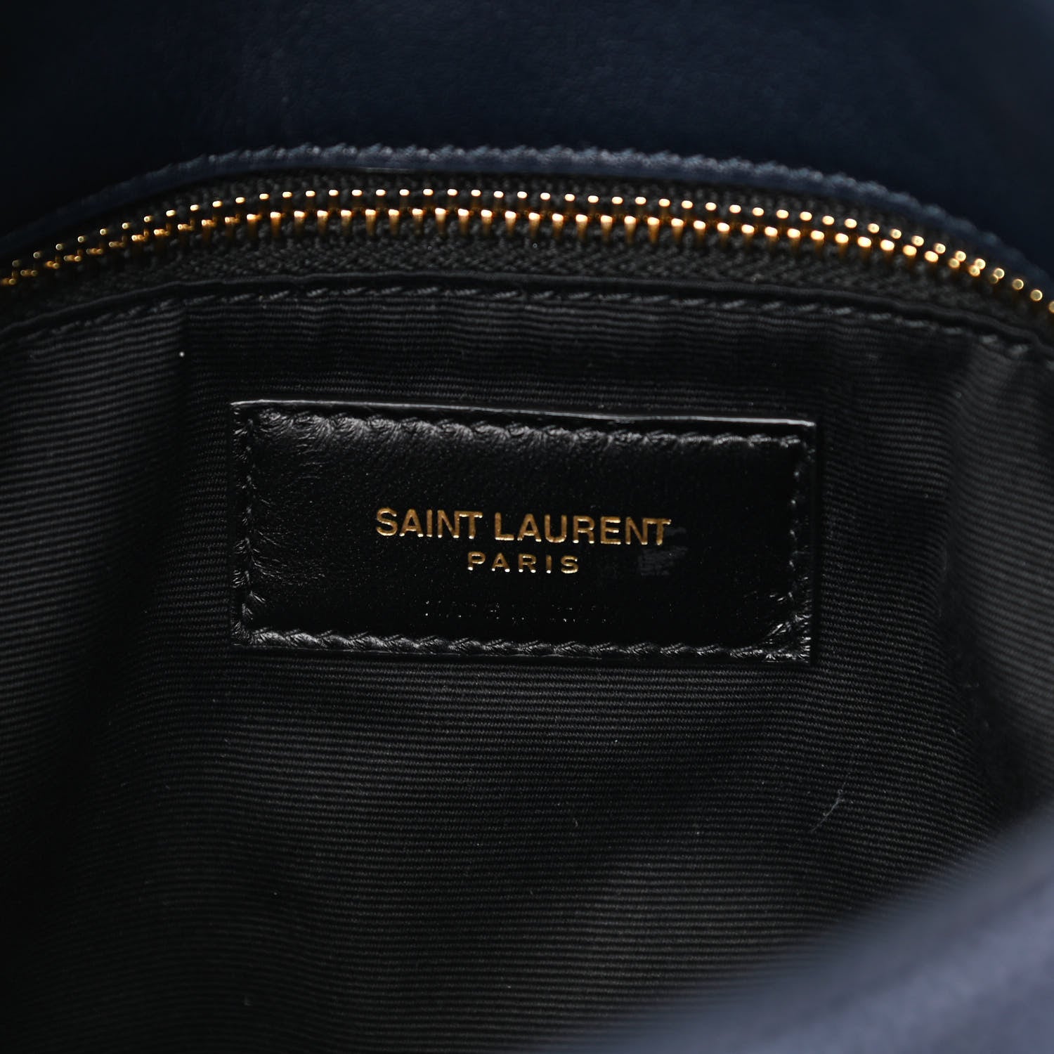 Saint Laurent Canvas Quilted Small Loulou Puffer Monogram Chain Satchel Marine 9 of 16