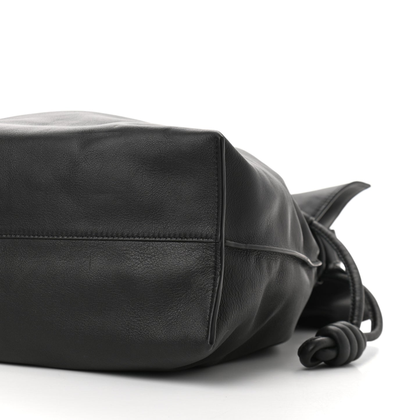 Calfskin Flamenco Knot Bag Black