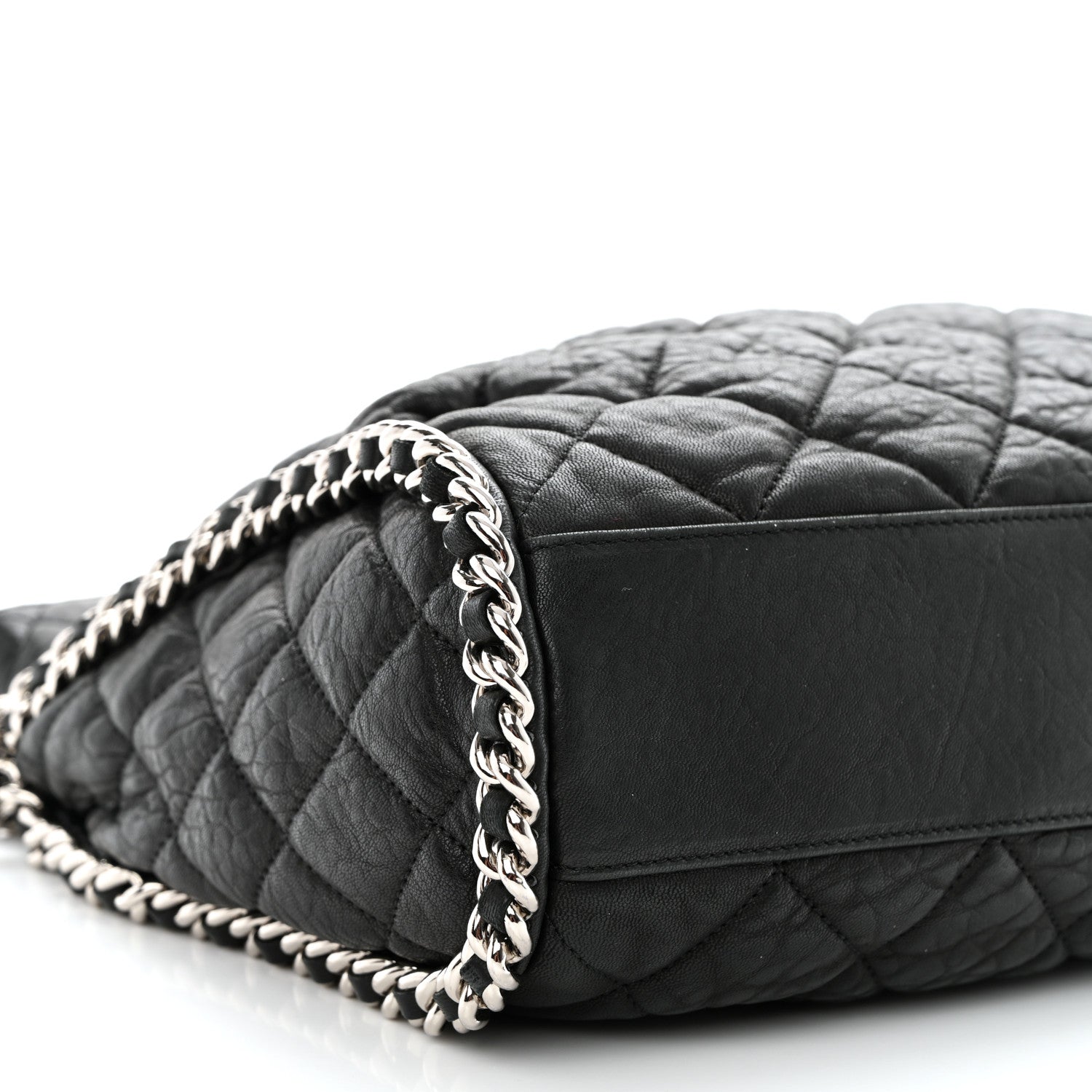 Chanel Washed Lambskin Chain Around Hobo Black 9 of 11
