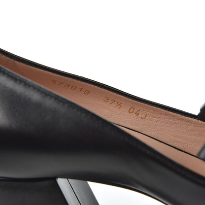 Gucci Malaga Kid GG Marmont Fringe Platform High Heel Loafer Pumps 37.5 Black 8 of 17