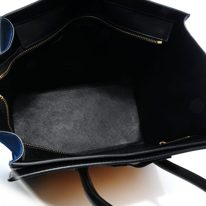Celine Pony Hair Mini Tri-Color Luggage Royal Blue 5 of 12