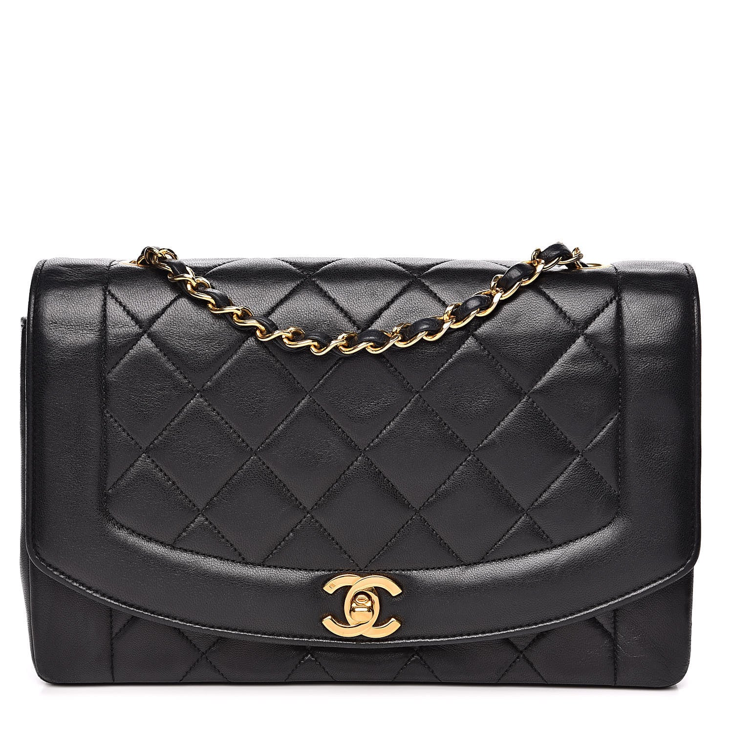 Chanel Lambskin Quilted Medium Single Flap Black 1 of 16