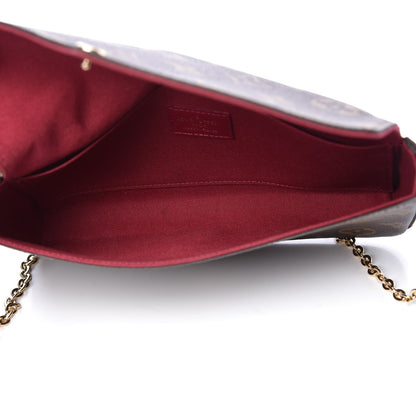 Louis Vuitton Monogram Pochette Felicie Chain Wallet Fuchsia 5 of 8