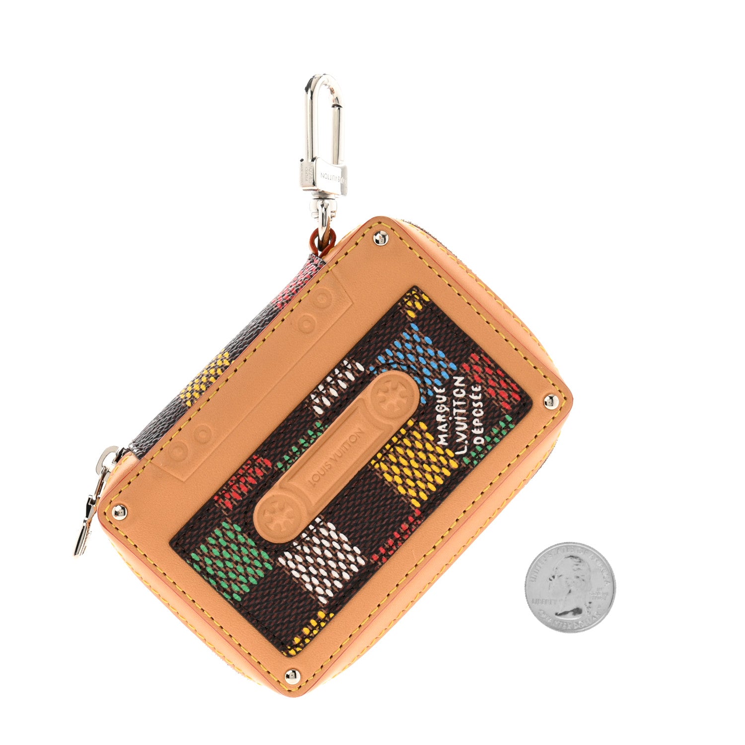 Louis Vuitton LV Vers Damier Tape Key Holder Bag Charm Multicolor 2 of 7