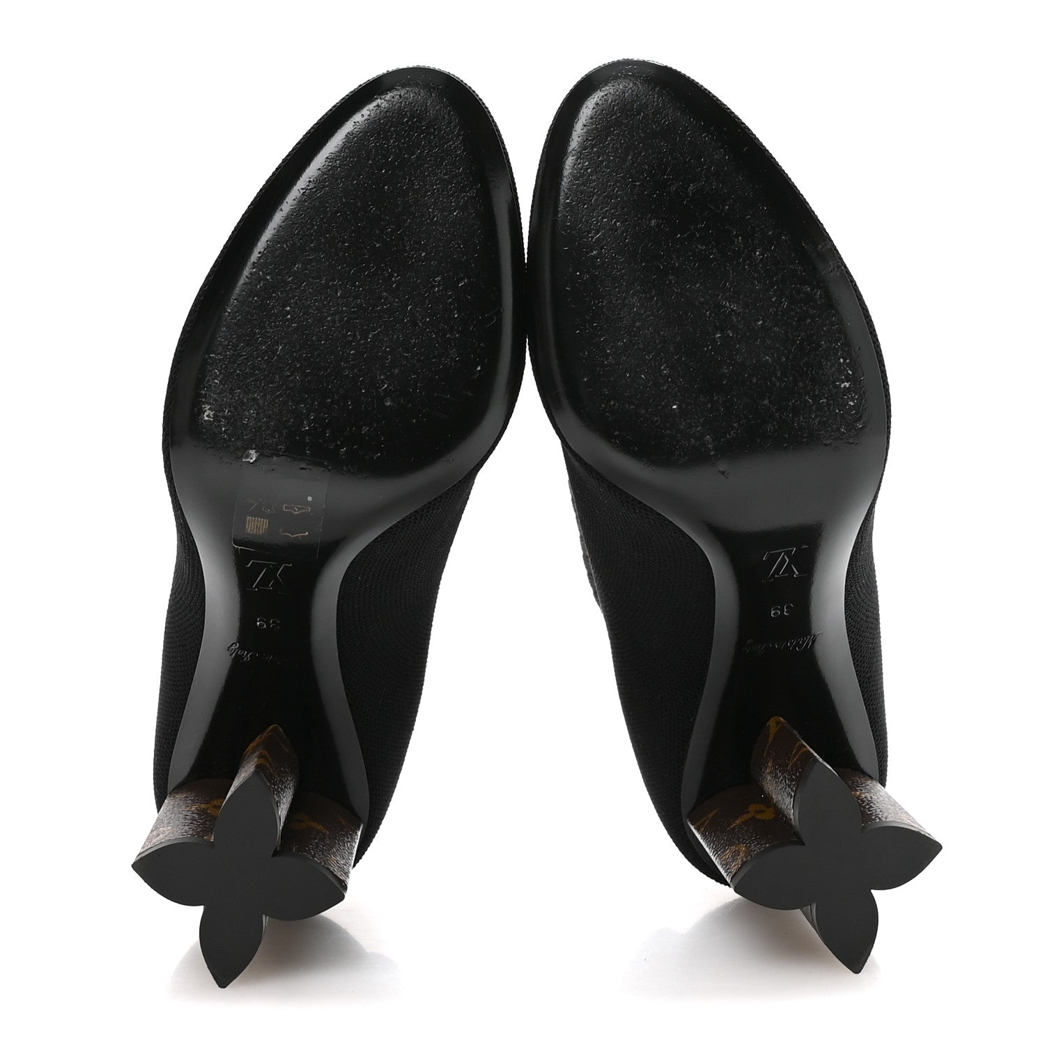 Louis Vuitton Monogram Stretch Fabric Silhouette Ankle Boots 39 Black 6 of 8