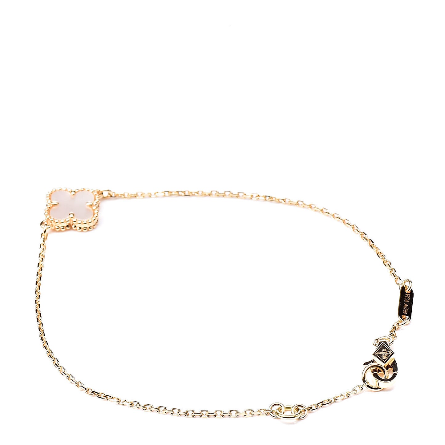 18K Yellow Gold Mother of Pearl Sweet Alhambra Bracelet