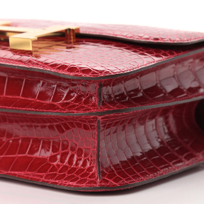 Hermes Shiny Alligator Constance 24 Braise 9 of 10
