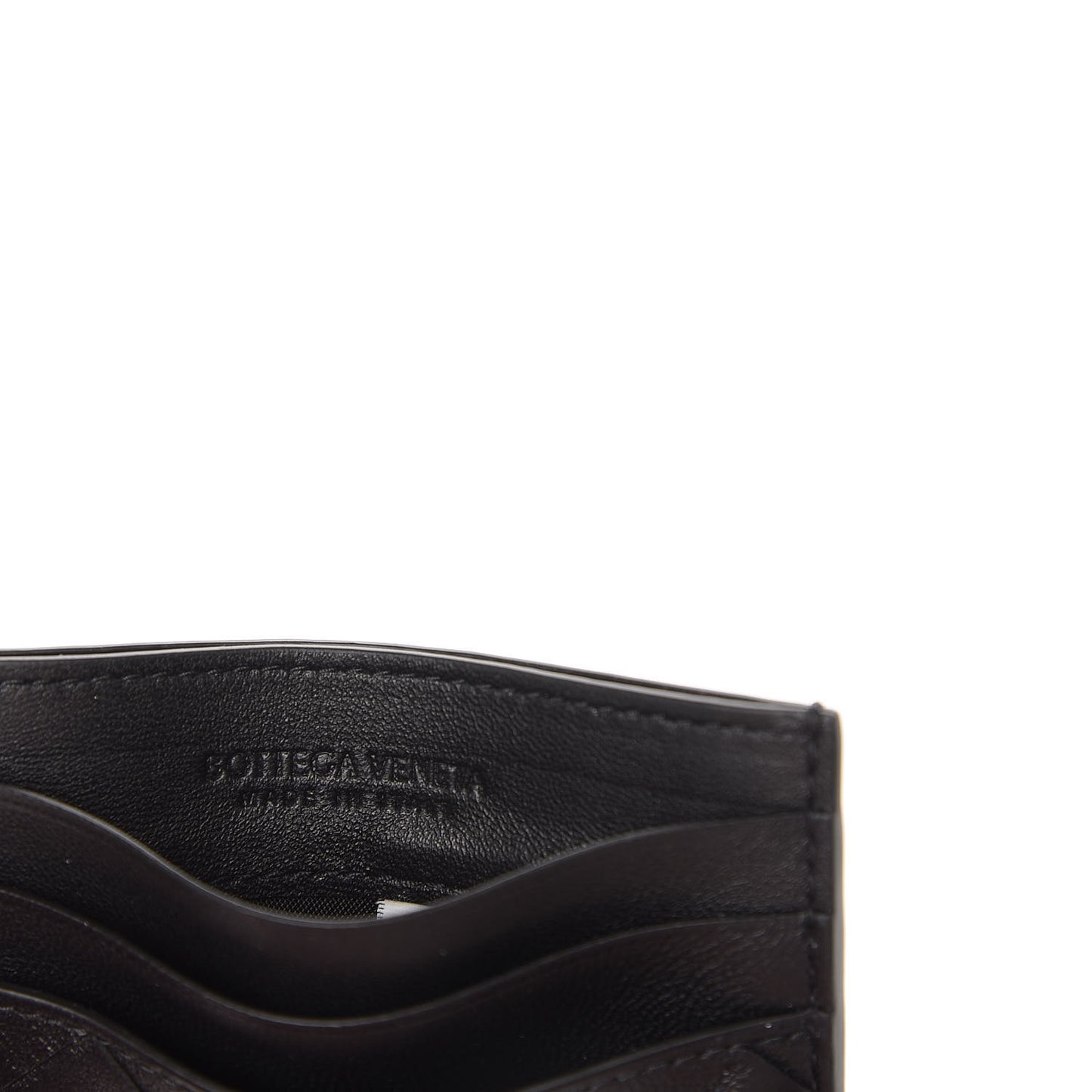 Nappa Intrecciato Card Holder Black