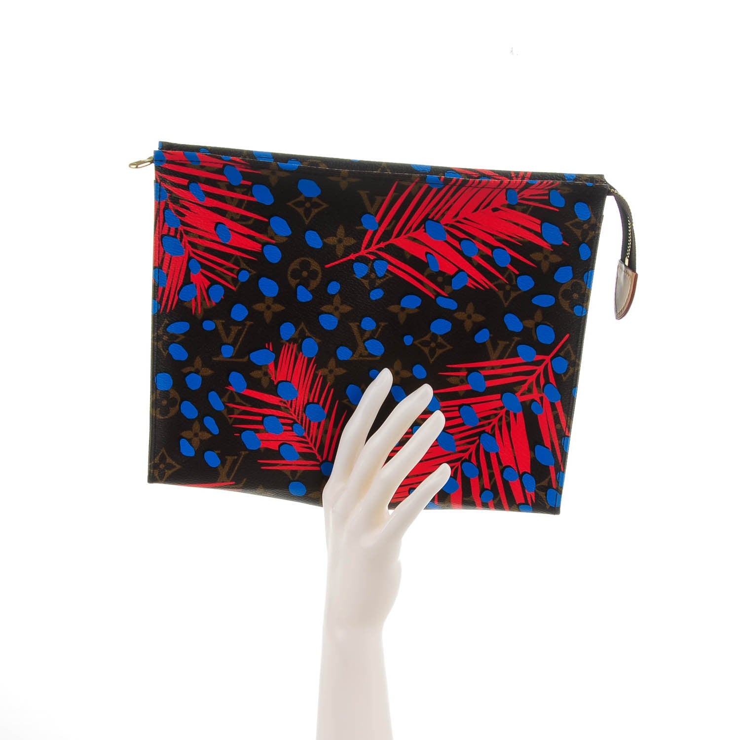 Louis Vuitton Monogram Jungle Dots Toiletry Pouch 26 Coquelicot Denim 2 of 7