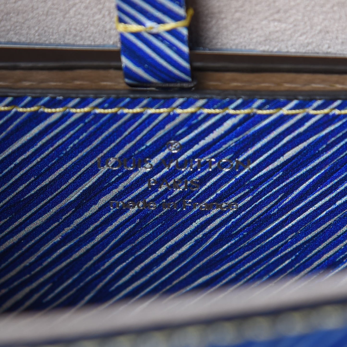 Epi Azteque Twist Shoulder Bag MM Denim Light