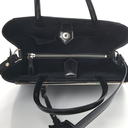 Fendi Patent Vitello Elite Regular 2Jours Tote Black 5 of 9