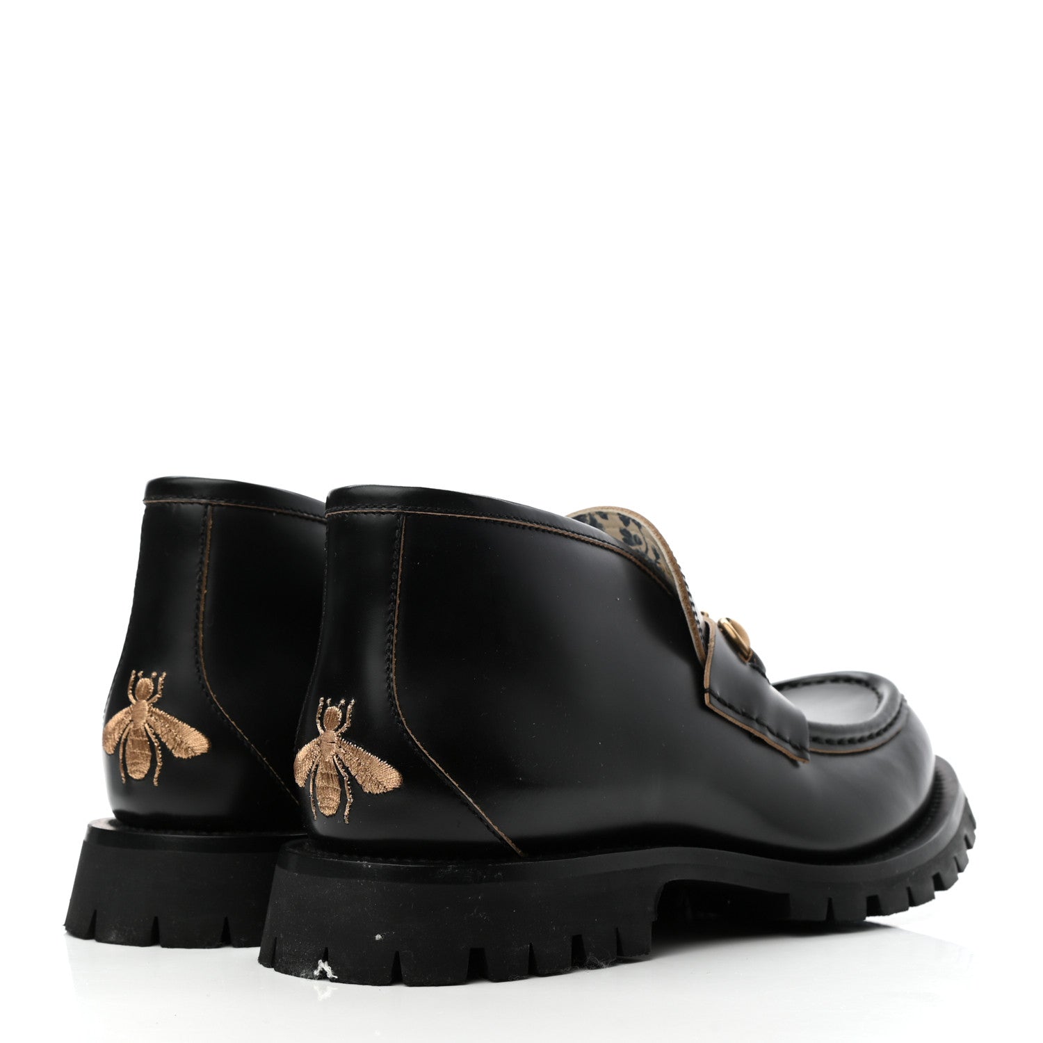 Gucci Cordovan Lux Mens Harald Horsebit Ankle Boots 9 Black 4 of 8