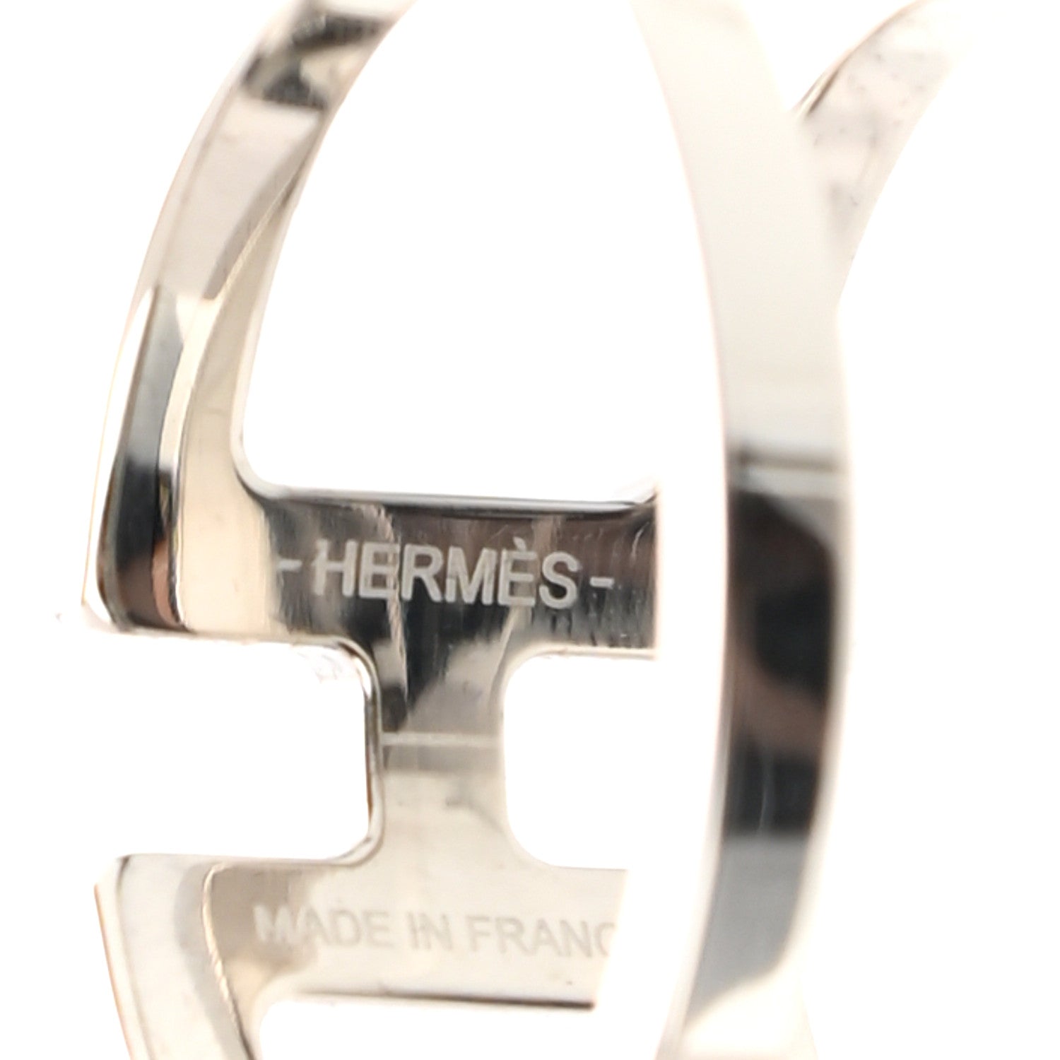 Hermes Palladium H en Rond Scarf Ring 3 of 5