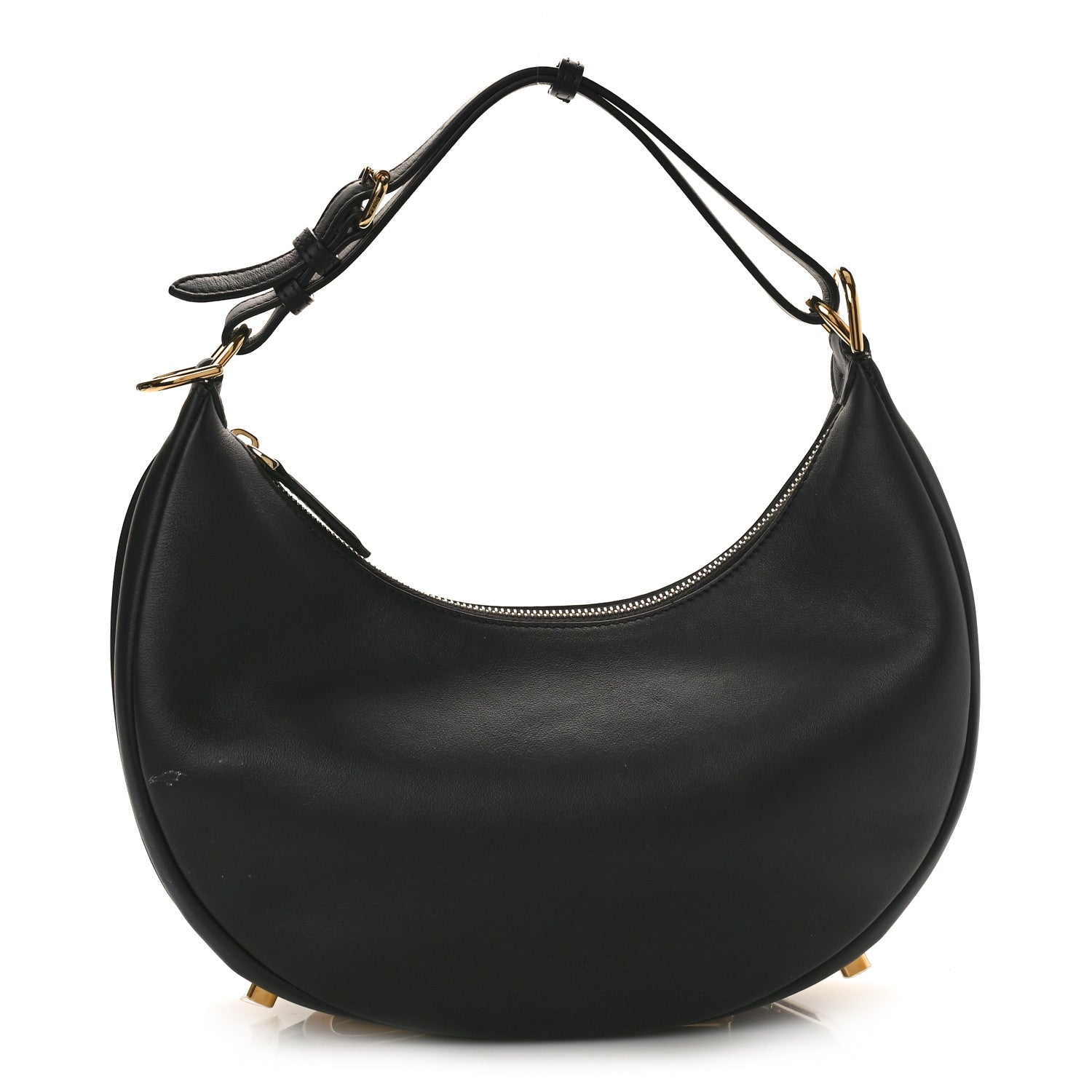Fendi Vitello Grace Matte Small Fendigraphy Hobo Bag Black 1 of 8