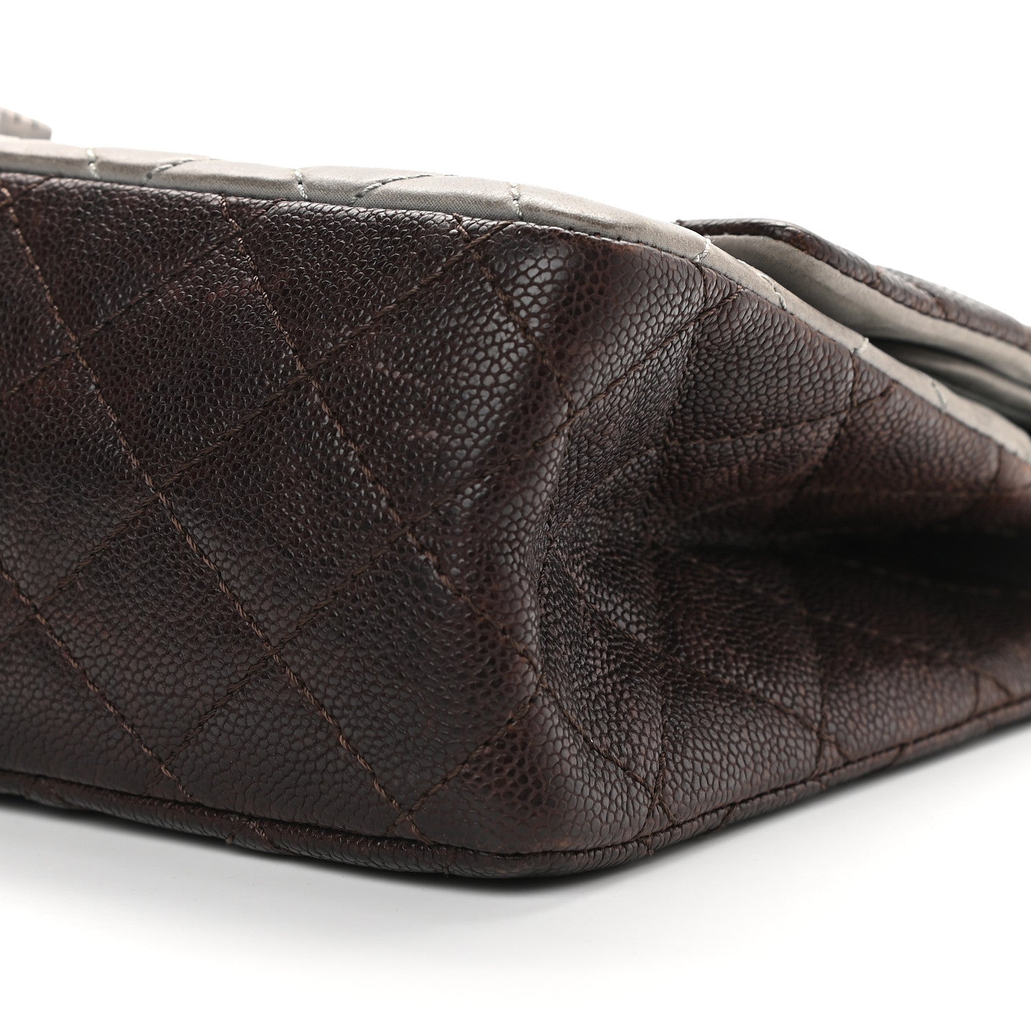 Chanel Caviar Iridescent Calfskin 2.55 Reissue 226 Flap Brown Grey 9 of 9