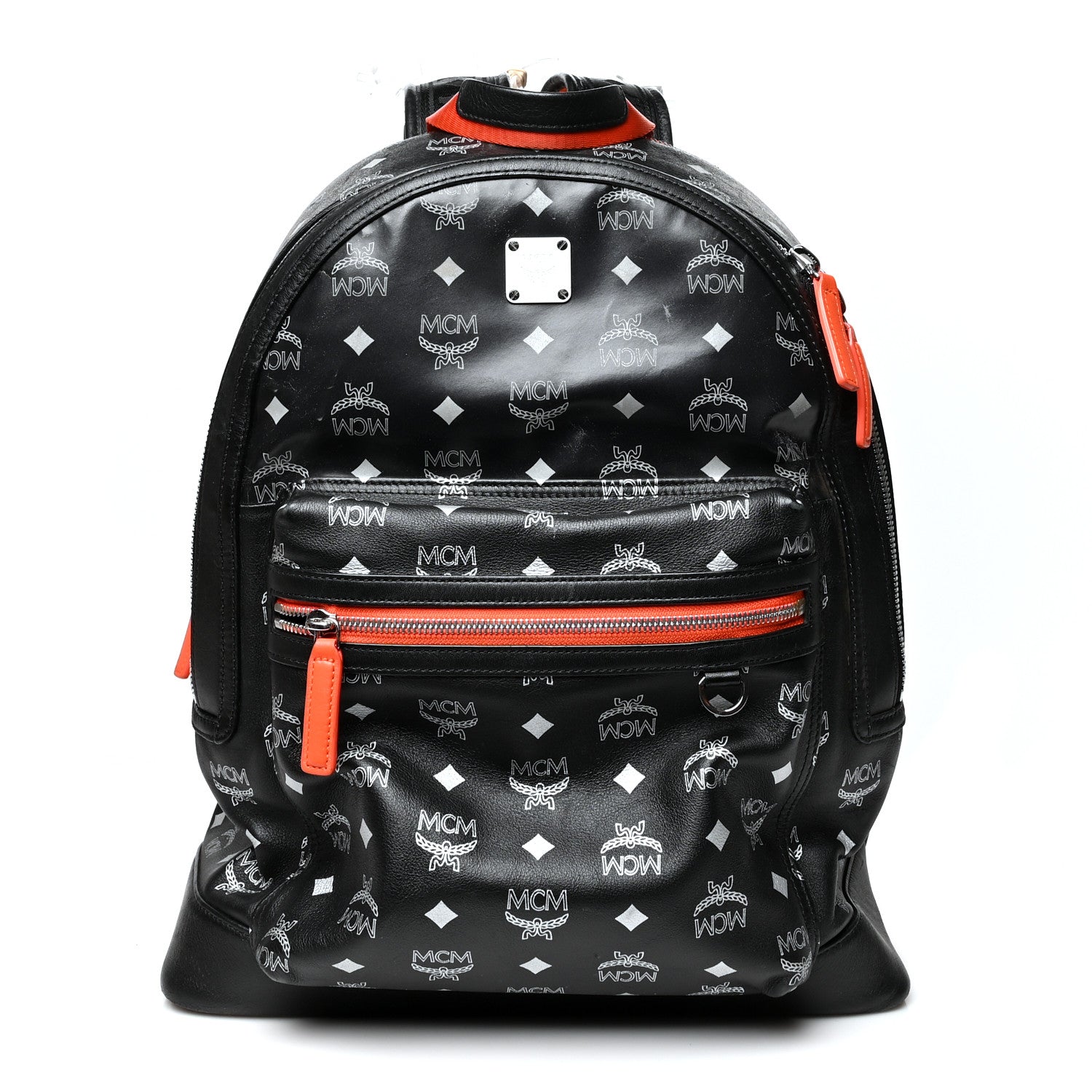 MCM Visetos Reflective Nylon Medium Resnick Backpack Black 1 of 12