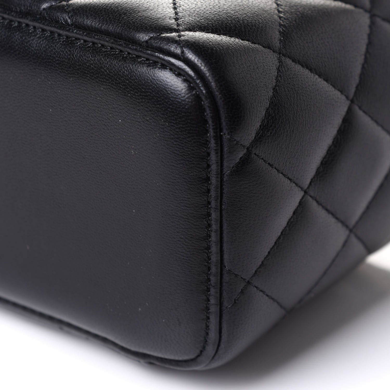 Chanel Lambskin Quilted Small Vanity Case With Chain Black 11 of 13