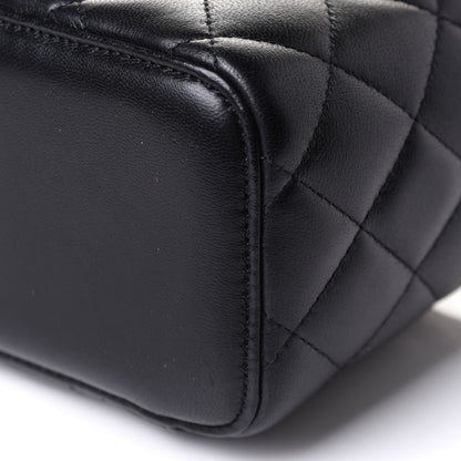 Chanel Lambskin Quilted Small Vanity Case With Chain Black 11 of 13