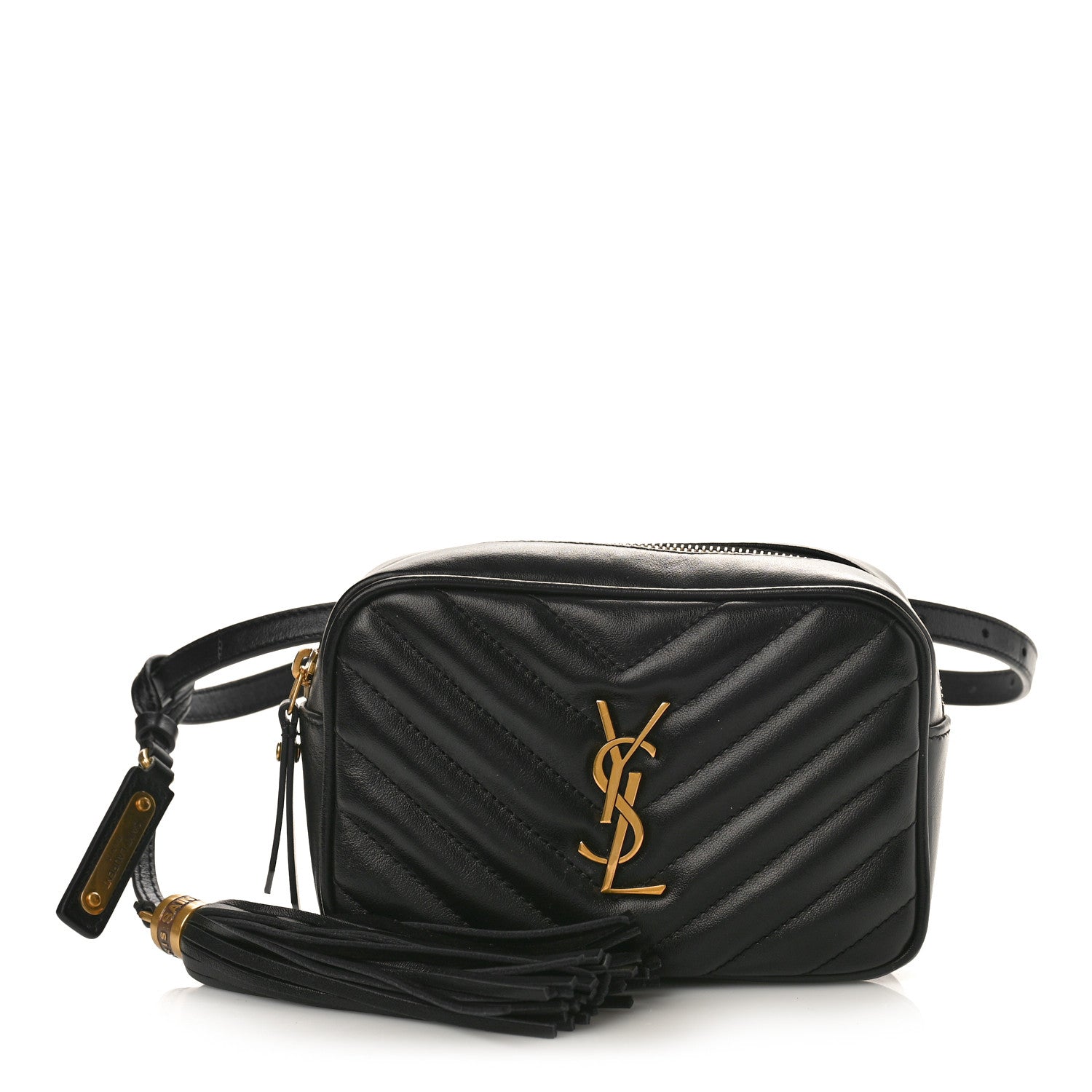Saint Laurent Calfskin Matelasse Monogram Lou Belt Bag Black 1 of 7