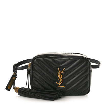 Saint Laurent Calfskin Matelasse Monogram Lou Belt Bag Black 1 of 7