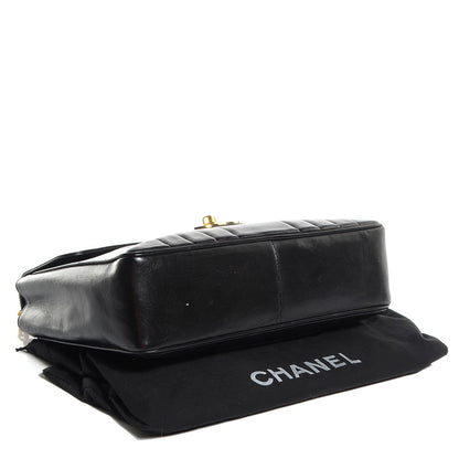 Chanel Lambskin Vertical Quilt Jumbo Flap Black 4 of 8