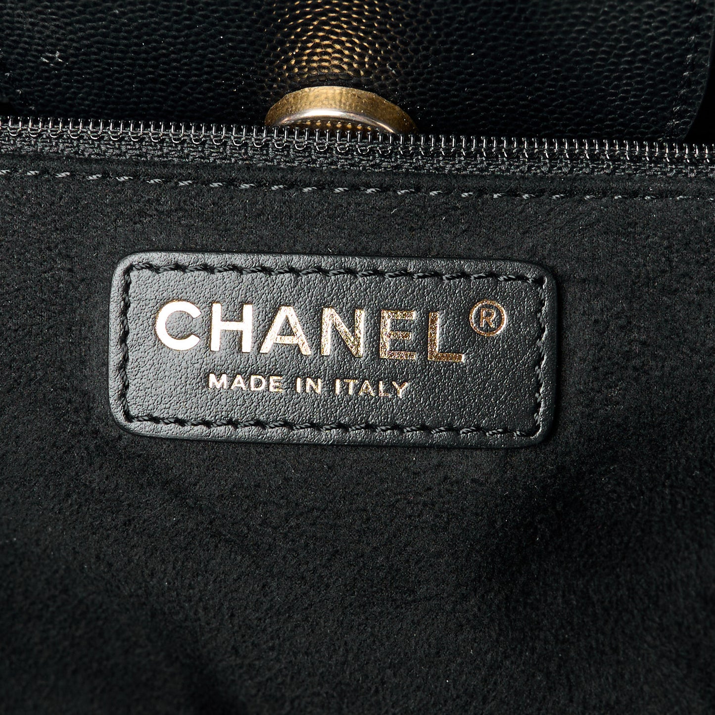 Caviar Small Studded Deauville Tote Black