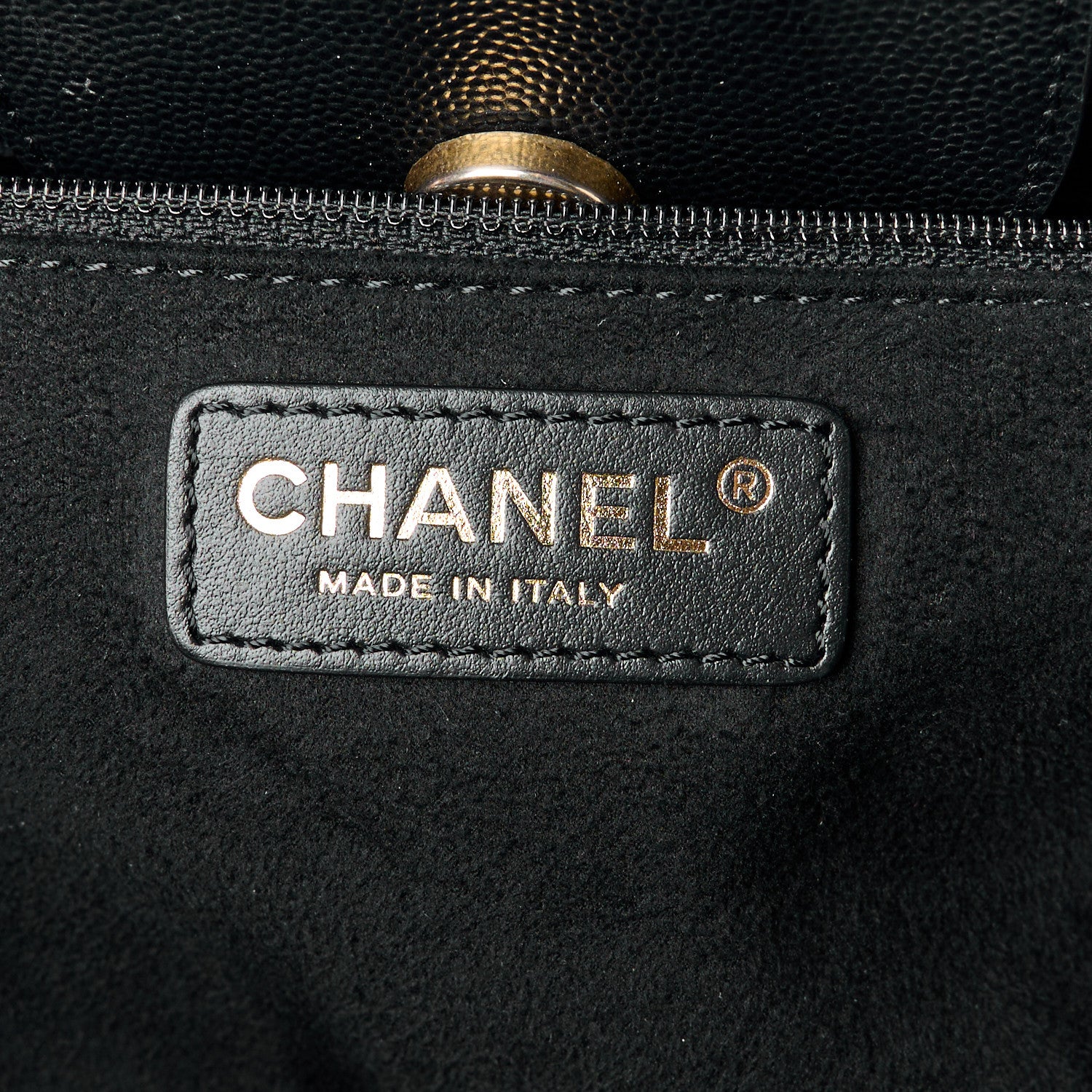 Chanel Caviar Small Studded Deauville Tote Black 7 of 15
