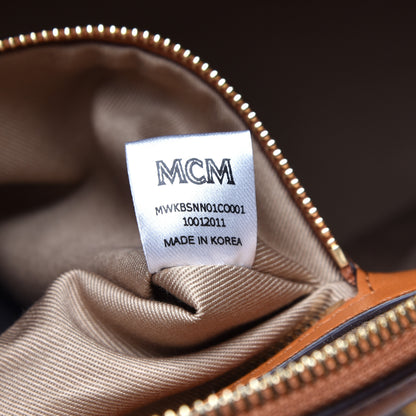 MCM Visetos Small Anna Backpack Cognac 6 of 8