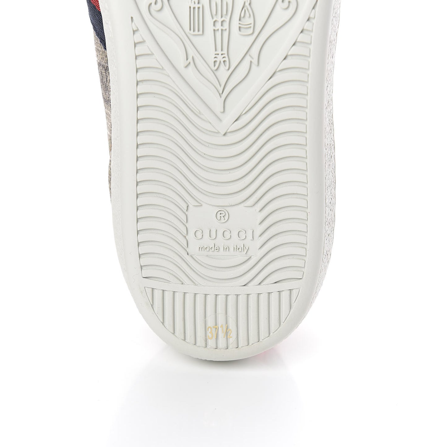 GG Supreme Monogram Womens Ace Low-Top Sneaker 37.5 Beige