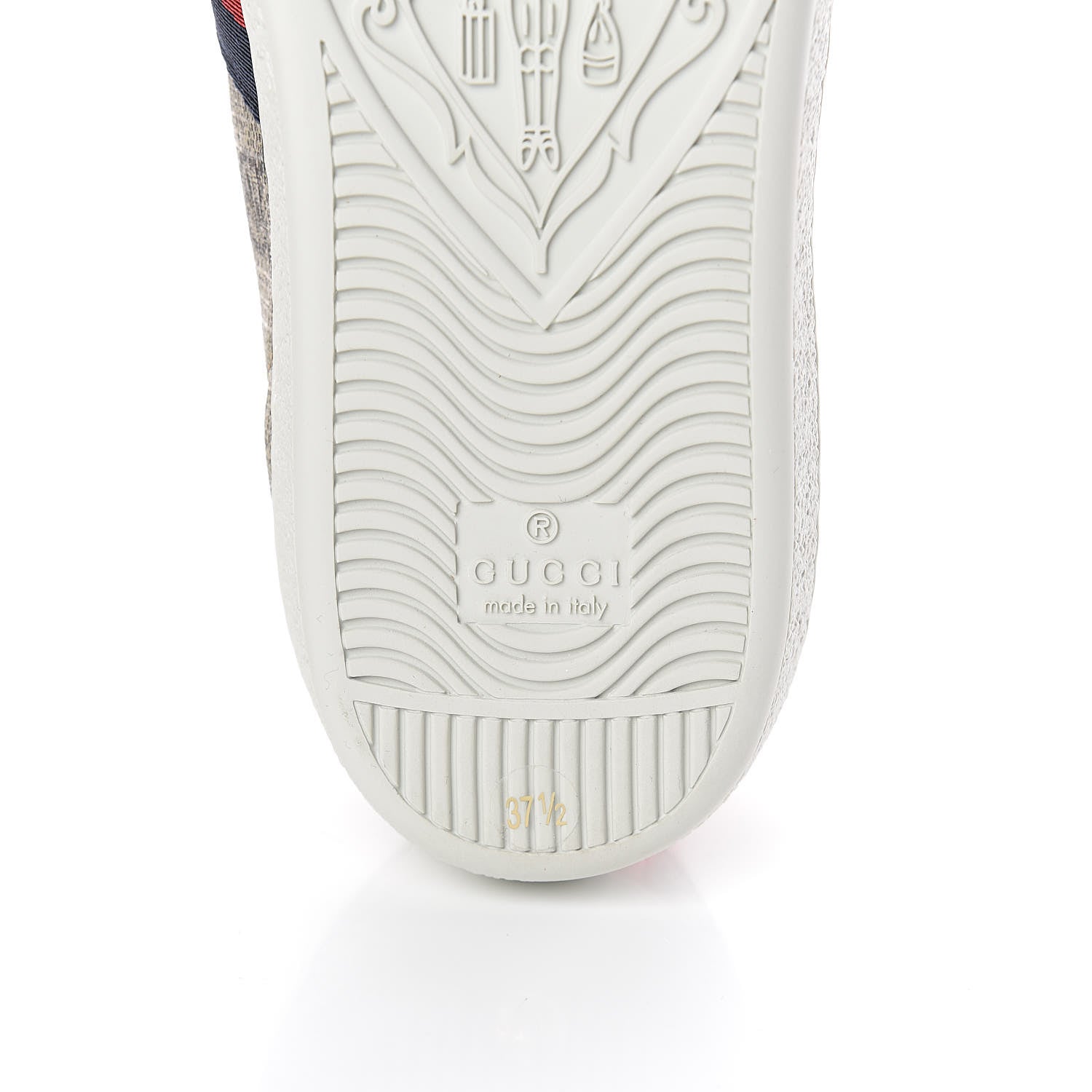 Gucci GG Supreme Monogram Womens Ace Low-Top Sneaker 37.5 Beige 7 of 9