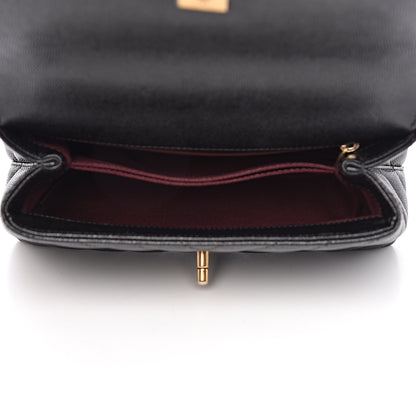 Chanel Caviar Chevron Quilted Mini Coco Handle Flap Black 5 of 10
