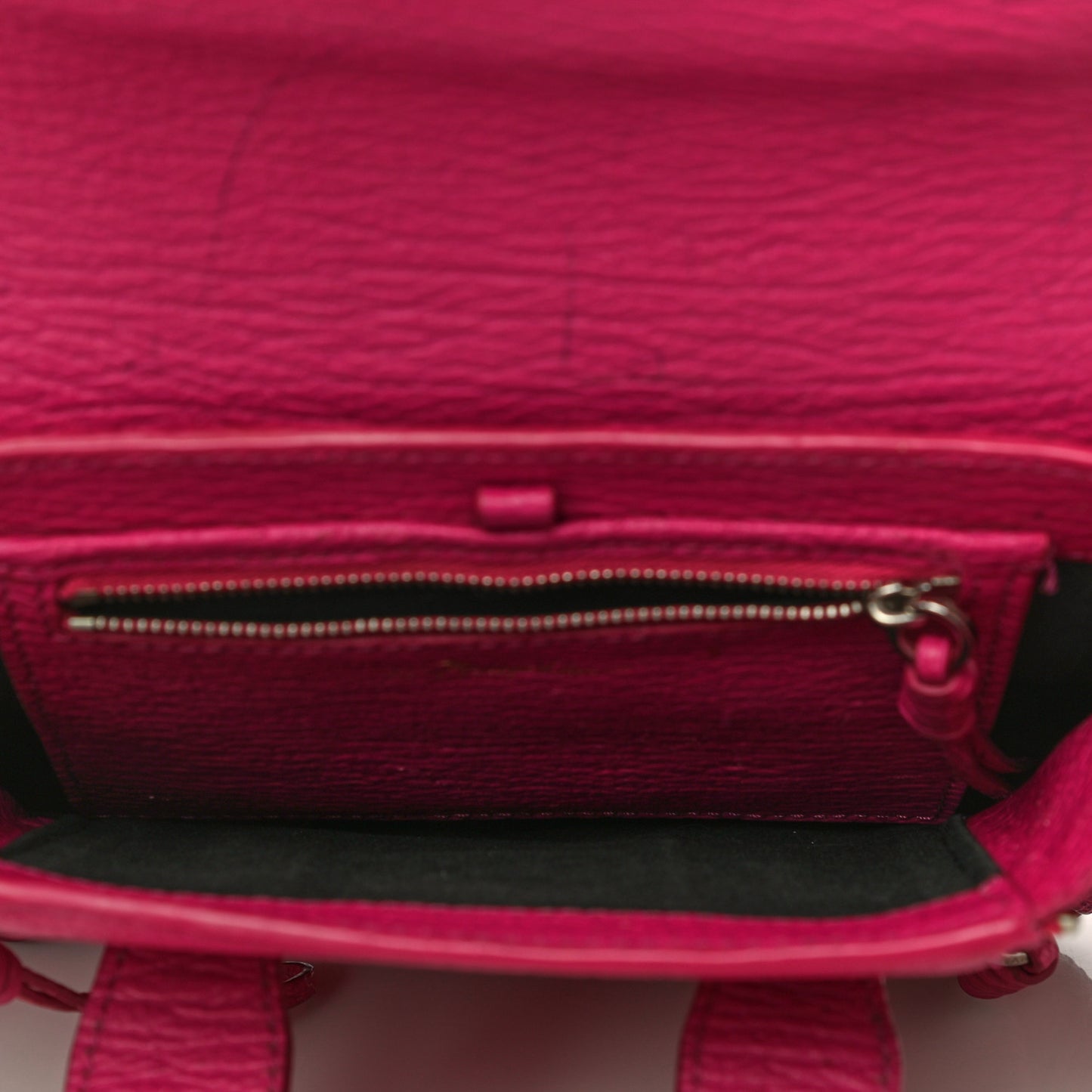 Textured Calfskin Mini Pashli Satchel Fuschia